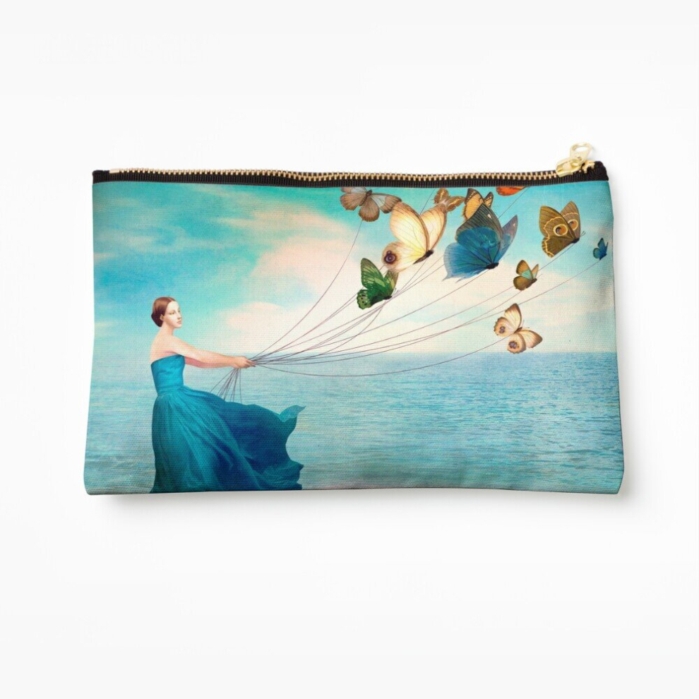 Whibos Makeup Bag Wonderland Cosmetic Organizer Tyvek Paper Bags Zipper Pouch