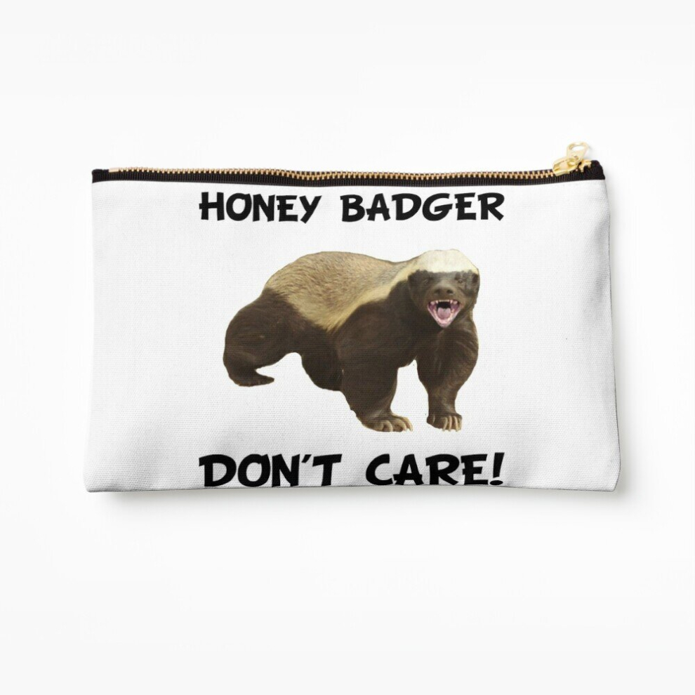 Whibos Makeup Bag Honey Badger Don't Care Cosmetic Organizer Tyvek Paper Bags Zipper Pouch