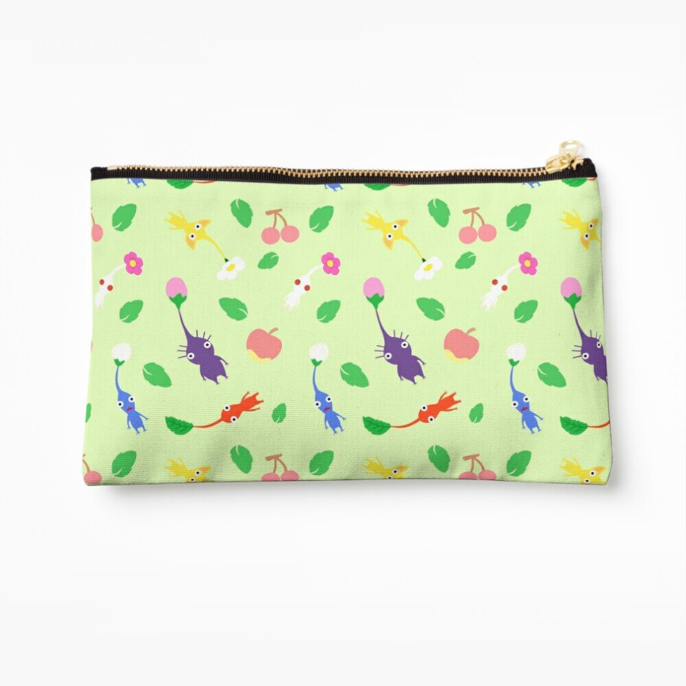 Whibos Makeup Bag Cute Pikmin Pattern Cosmetic Organizer Tyvek Paper Bags Zipper Pouch