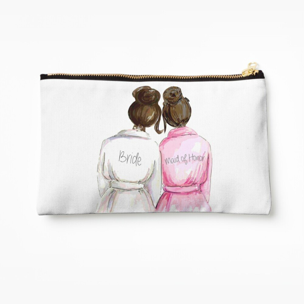 Whibos Makeup Bag Maid Of Honor Gift Proposal Best Wedding For Bride Bride From Moh Bridal Shower Gift Cosmetic Organizer Tyvek Paper Bags Zipper Pouch