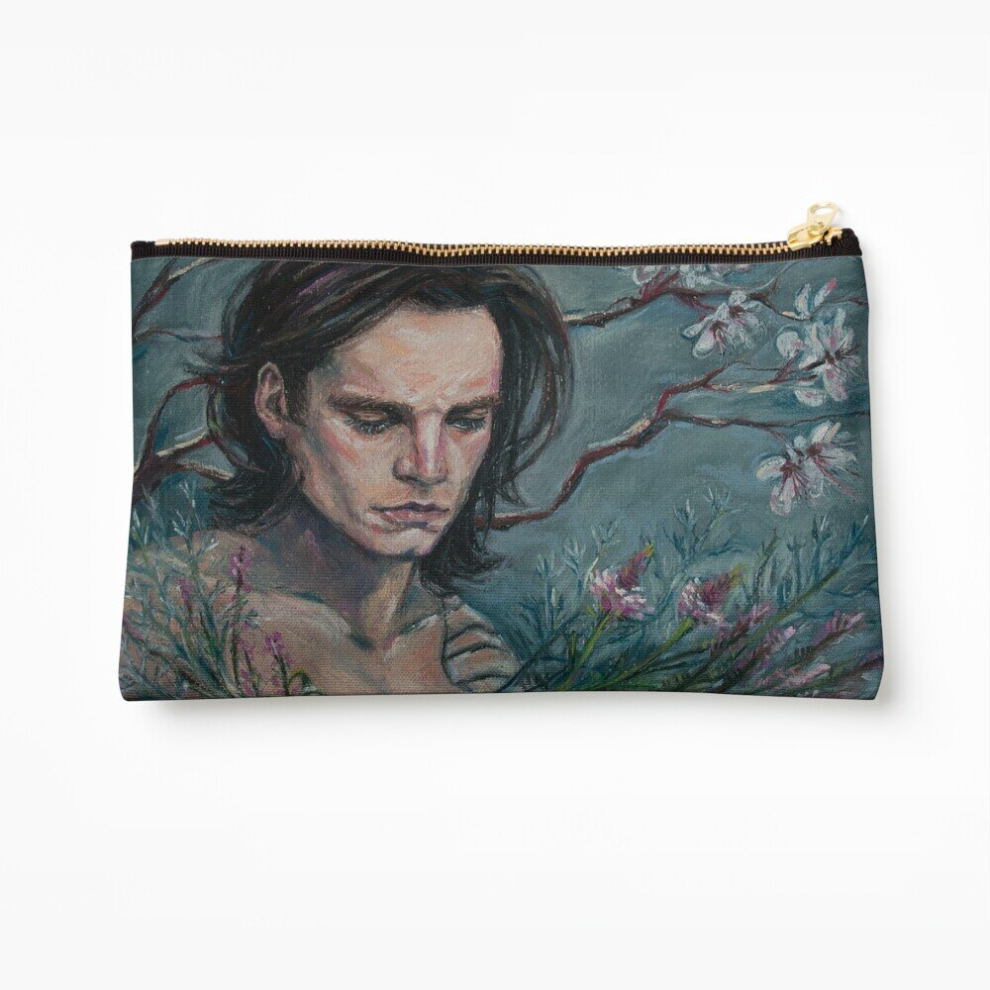 Whibos Makeup Bag Buck Flowers Cosmetic Organizer Tyvek Paper Bags Zipper Pouch