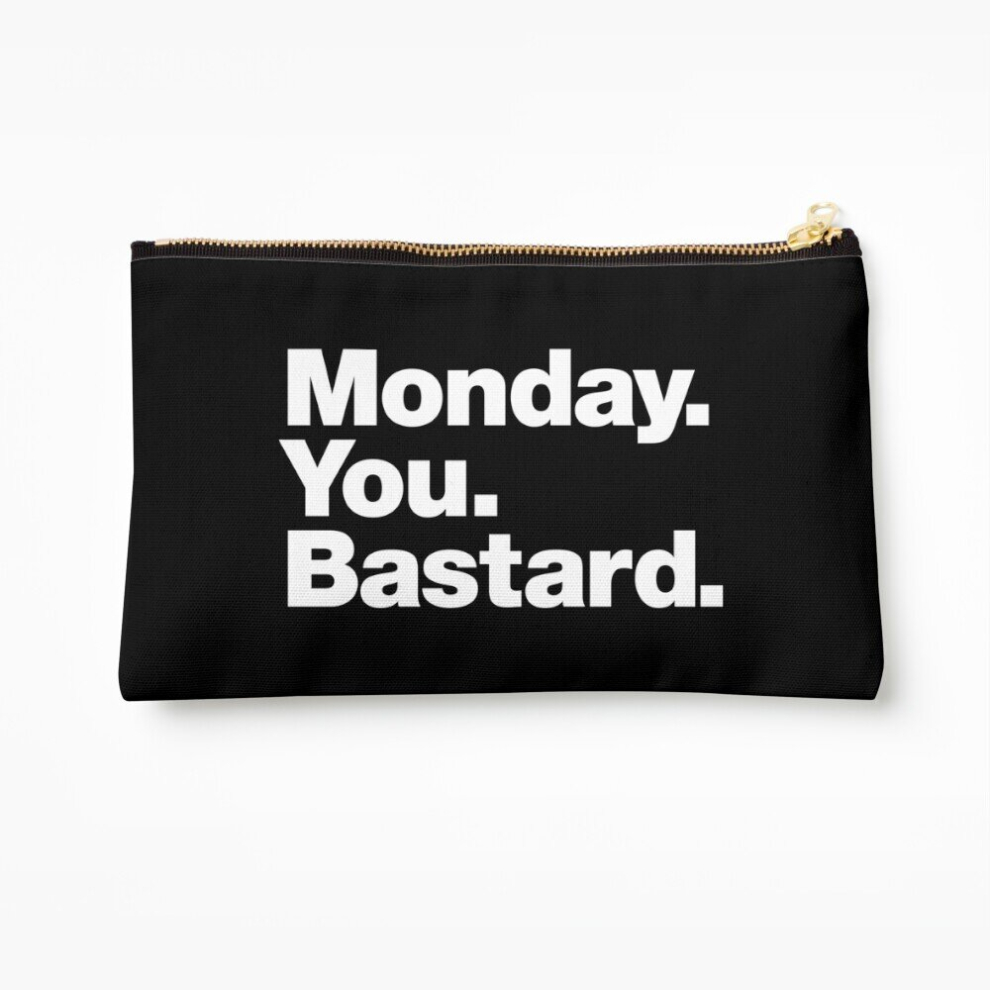 Whibos Makeup Bag Monday. You. Bastard. Cosmetic Organizer Tyvek Paper Bags Zipper Pouch