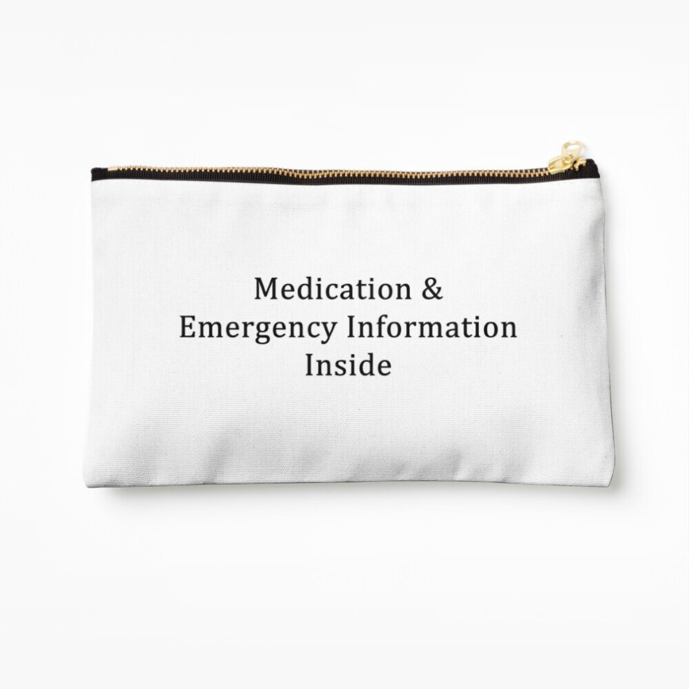Whibos Makeup Bag Medication And Emergency Info Cosmetic Organizer Tyvek Paper Bags Zipper Pouch