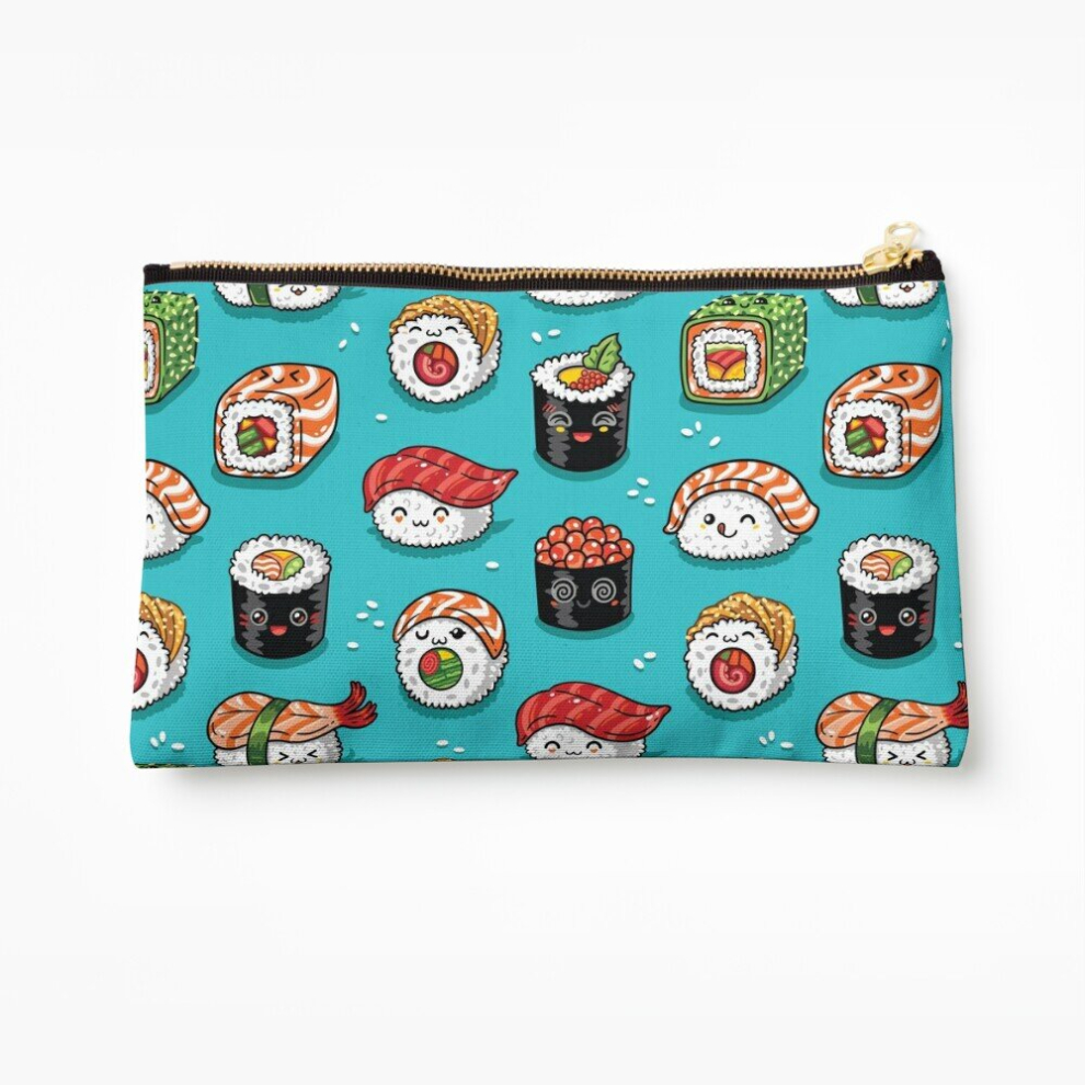 Whibos Makeup Bag Kawaii Sushi Cosmetic Organizer Tyvek Paper Bags Zipper Pouch