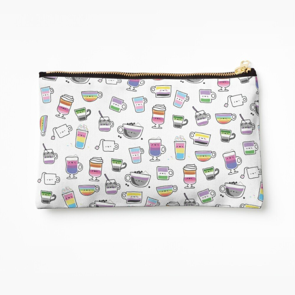 Whibos Makeup Bag Pride Cafe Cosmetic Organizer Tyvek Paper Bags Zipper Pouch