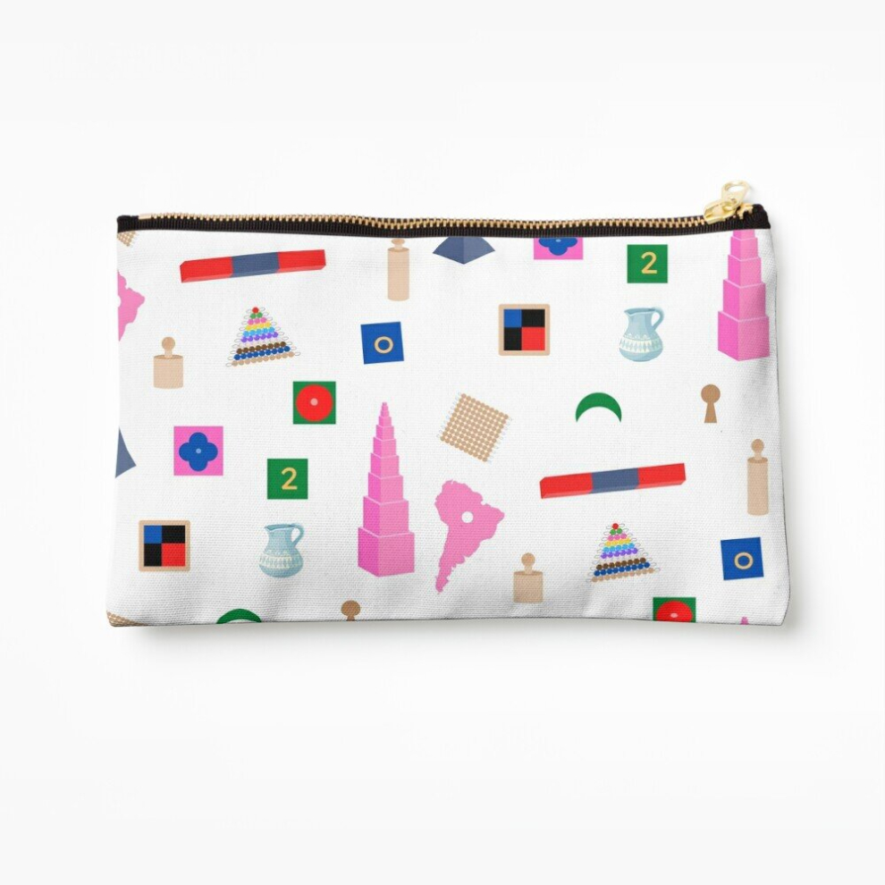 Whibos Makeup Bag Montessori Materials Gift Present For Montessori Teacher Or Montessori Mom Cosmetic Organizer Tyvek Paper Bags Zipper Pouch