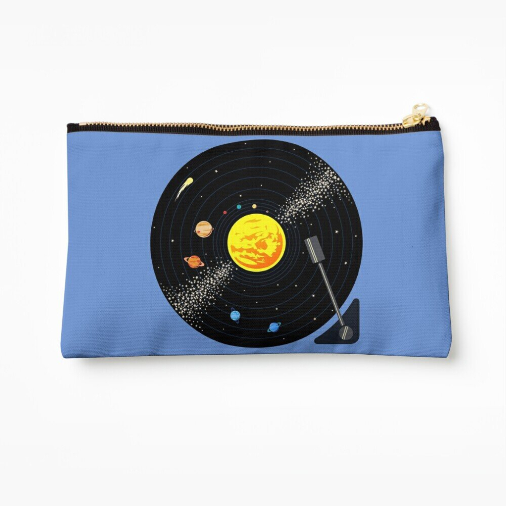 Whibos Makeup Bag Solar System Vinyl Record Cosmetic Organizer Tyvek Paper Bags Zipper Pouch