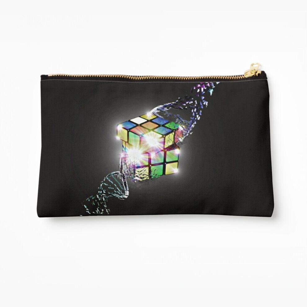 Whibos Makeup Bag Rubik Cube Shattered Dna Strand Awesome Design T-Shirt Cosmetic Organizer Tyvek Paper Bags Zipper Pouch