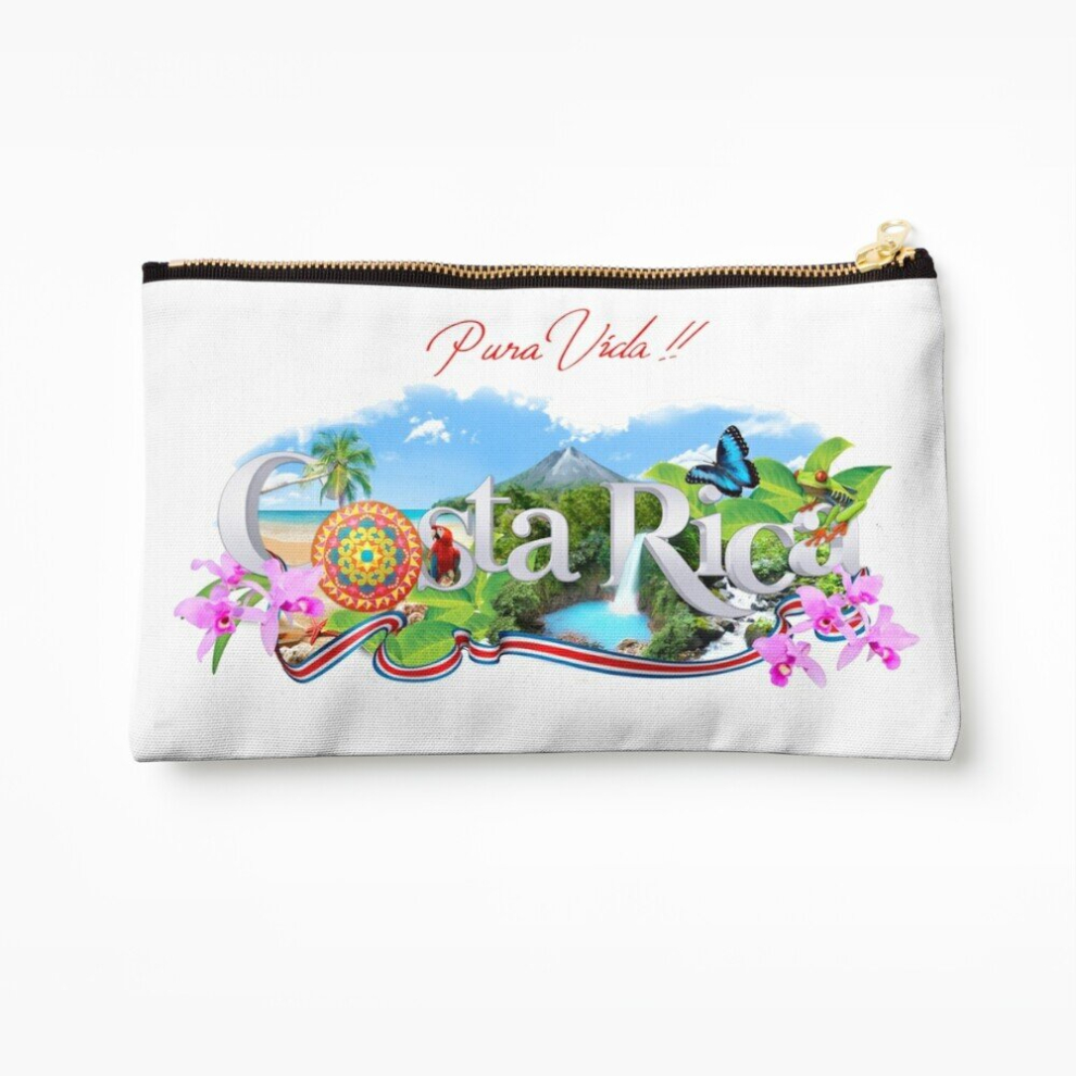 Whibos Makeup Bag Pura Vida Costa Rica Cosmetic Organizer Tyvek Paper Bags Zipper Pouch