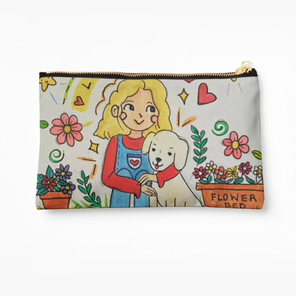Whibos Makeup Bag Dog Lover Cosmetic Organizer Tyvek Paper Bags Zipper Pouch