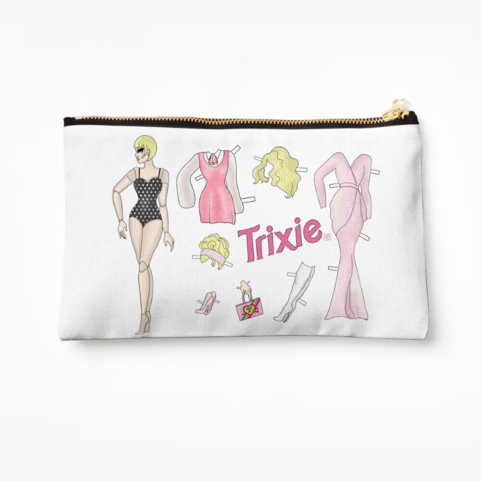 Whibos Makeup Bag Trixie Doll Cosmetic Organizer Tyvek Paper Bags Zipper Pouch