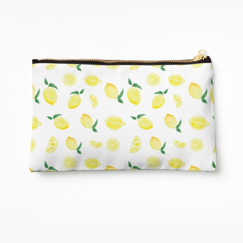 Whibos Makeup Bag Lemony Lemons Cosmetic Organizer Tyvek Paper Bags Zipper Pouch
