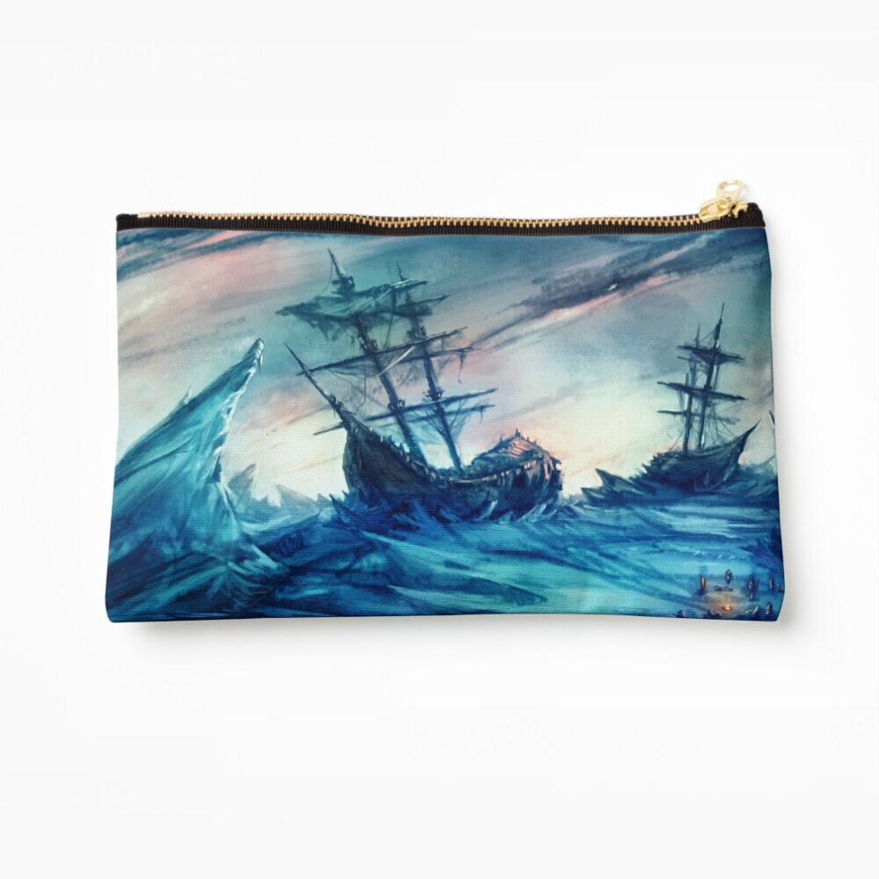 Whibos Makeup Bag Hms Terror And Erebus Cosmetic Organizer Tyvek Paper Bags Zipper Pouch