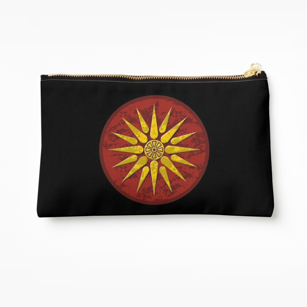 Whibos Makeup Bag Macedonia Symbol Color Cosmetic Organizer Tyvek Paper Bags Zipper Pouch