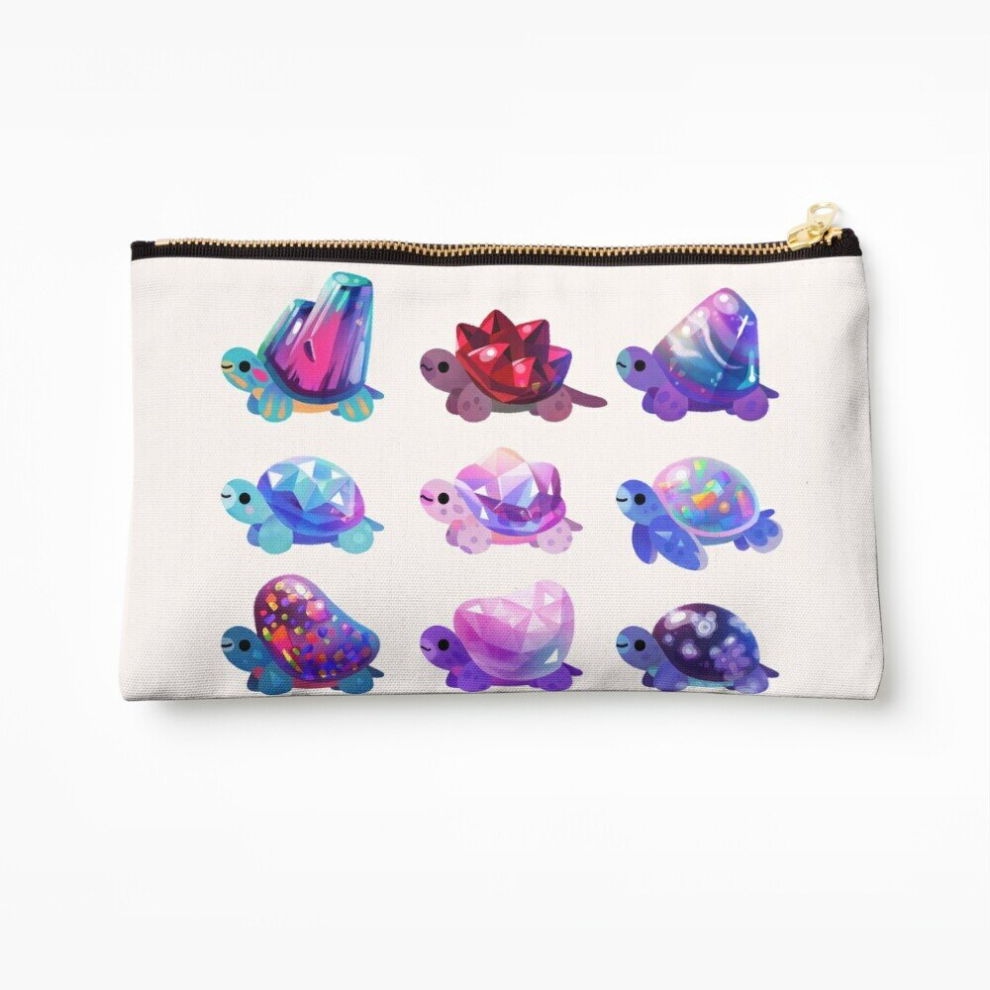 Whibos Makeup Bag Jewel Turtle - Pastel Cosmetic Organizer Tyvek Paper Bags Zipper Pouch