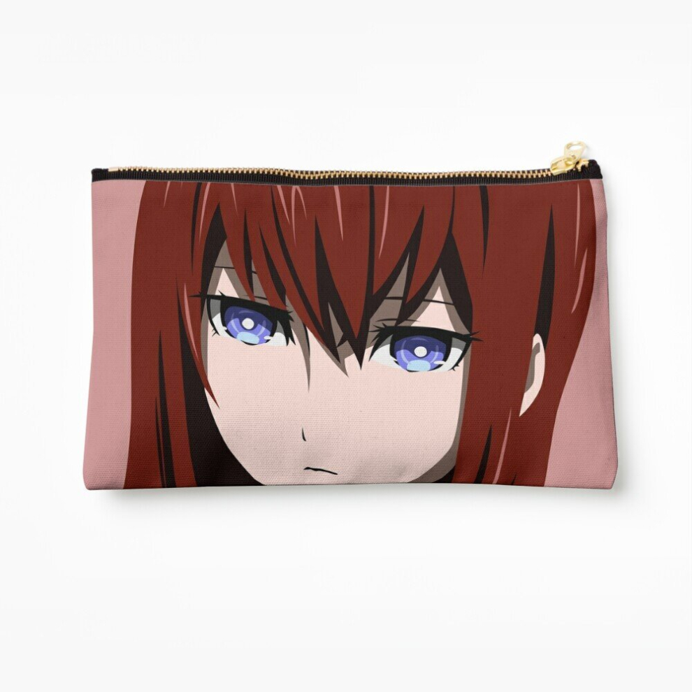 Whibos Makeup Bag Makise Kurisu - Steins Gate Vector Art Cosmetic Organizer Tyvek Paper Bags Zipper Pouch