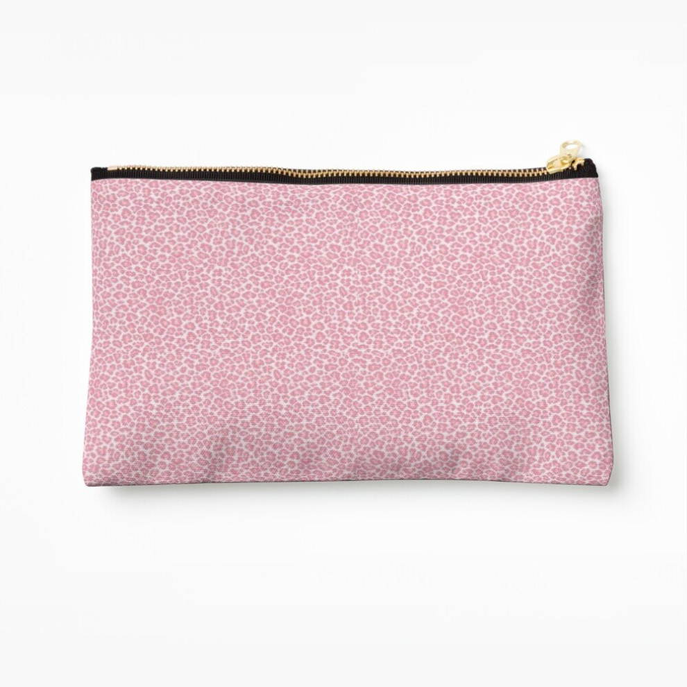 Whibos Pink Makeup Bag Cheetah Aesthetic Y2k Mask Cosmetic Organizer Tyvek Paper Bags Zipper Pouch