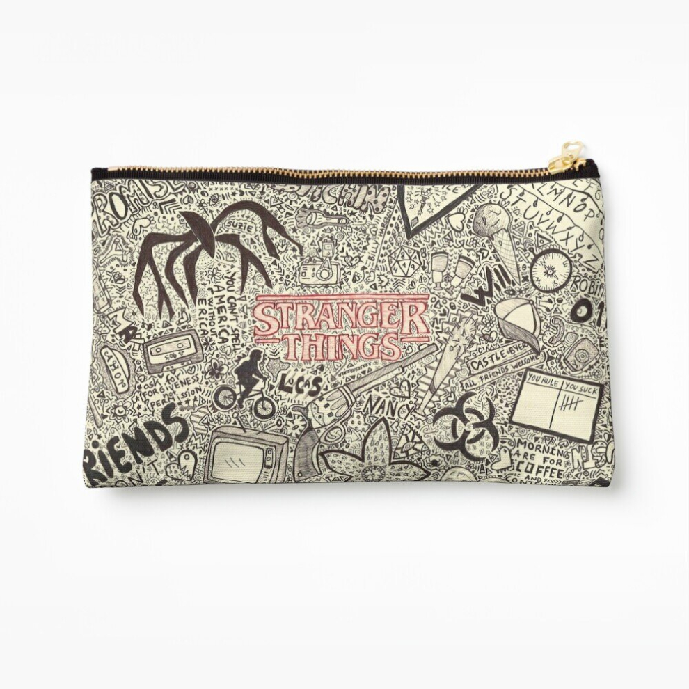 Whibos Makeup Bag Stranger Things Cosmetic Organizer Tyvek Paper Bags Zipper Pouch