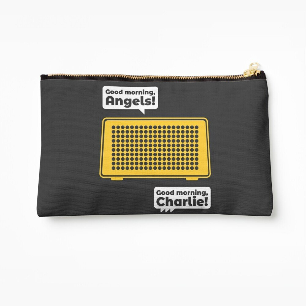 Whibos Makeup Bag Good Morning, Angels! Good Morning, Charlie! Cosmetic Organizer Tyvek Paper Bags Zipper Pouch