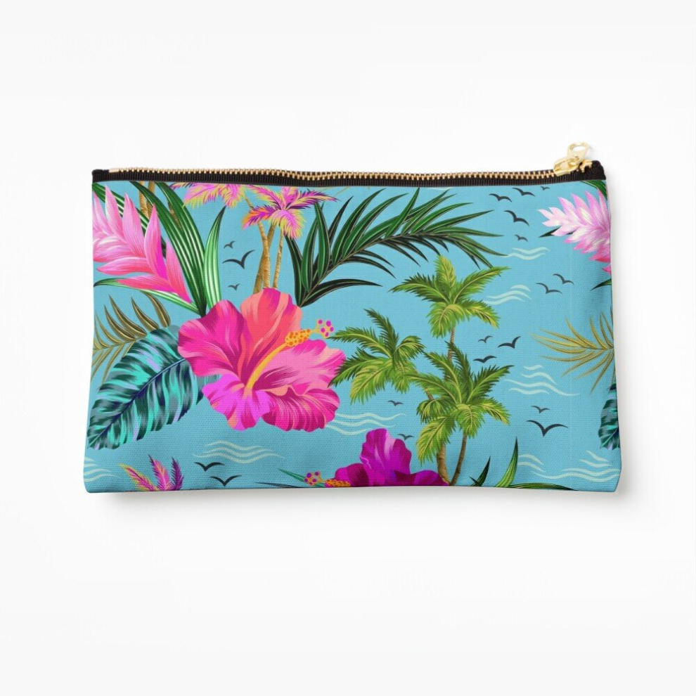 Whibos Makeup Bag Hello Hawaii, A Stylish Retro Aloha Pattern. Cosmetic Organizer Tyvek Paper Bags Zipper Pouch