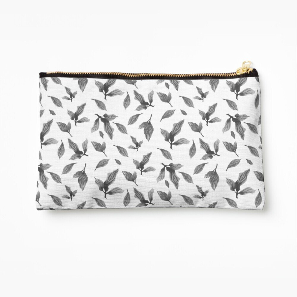 Whibos Makeup Bag Leaves Cosmetic Organizer Tyvek Paper Bags Zipper Pouch