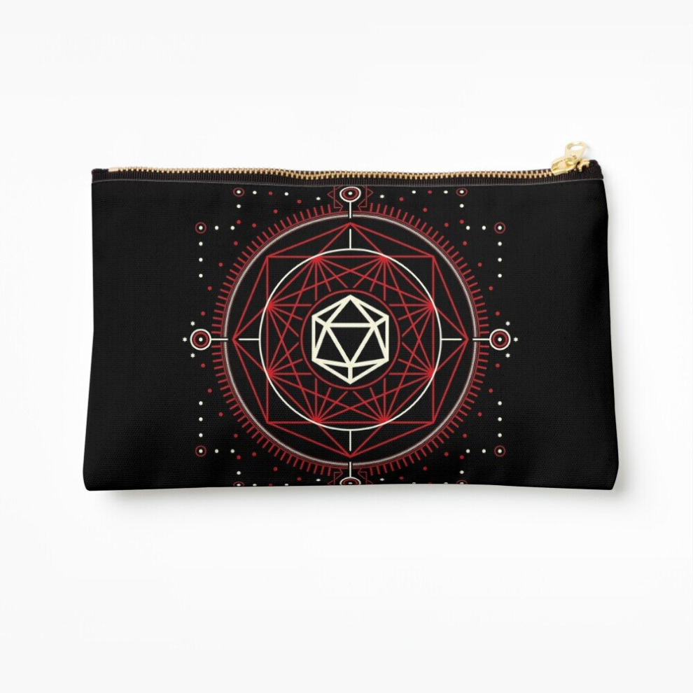 Whibos Makeup Bag Polyhedral D20 Dice Tabletop Rpg Gaming Cosmetic Organizer Tyvek Paper Bags Zipper Pouch