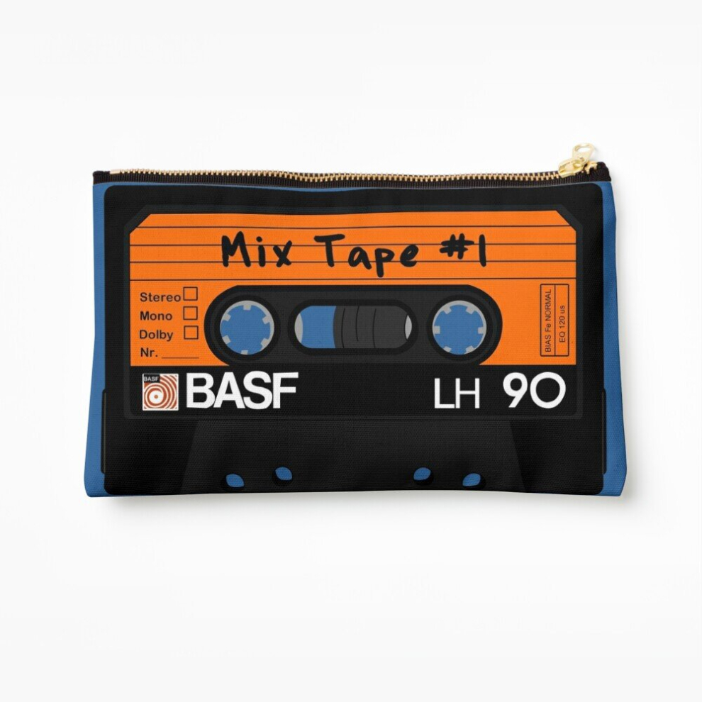Whibos Makeup Bag Cassette Mix Tape Cosmetic Organizer Tyvek Paper Bags Zipper Pouch