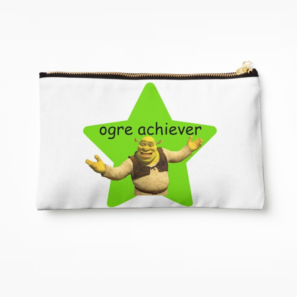Whibos Makeup Bag Shrek Pun Cosmetic Organizer Tyvek Paper Bags Zipper Pouch