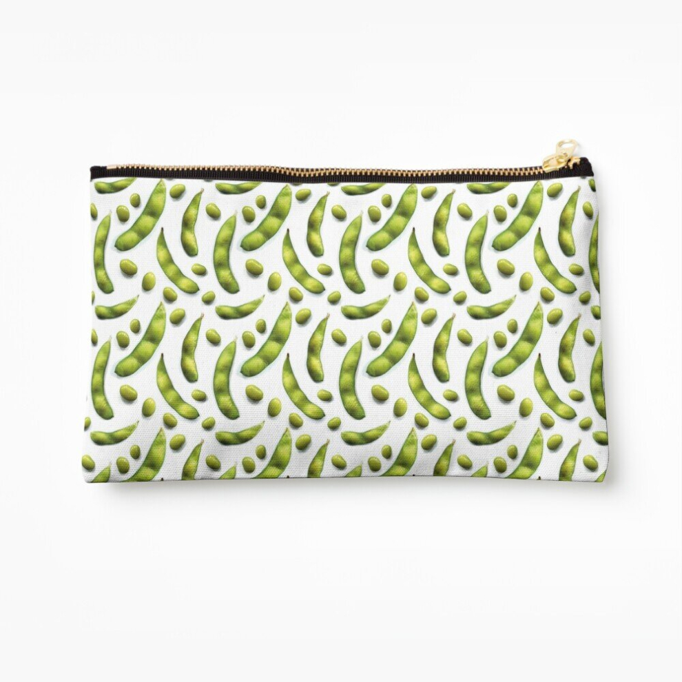 Whibos Makeup Bag Edamame Cosmetic Organizer Tyvek Paper Bags Zipper Pouch