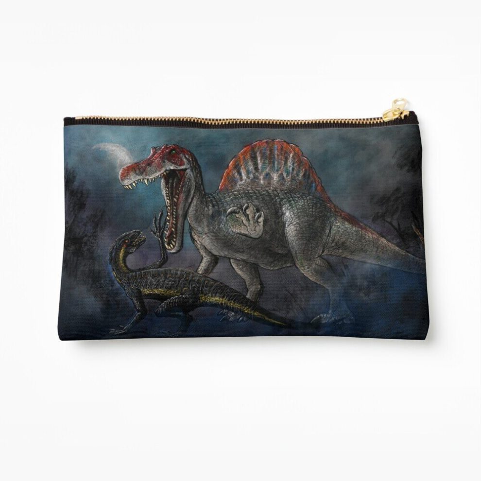Whibos Makeup Bag Spinosaurus Vs Indominus Rex Dinosaur Battle Cosmetic Organizer Tyvek Paper Bags Zipper Pouch