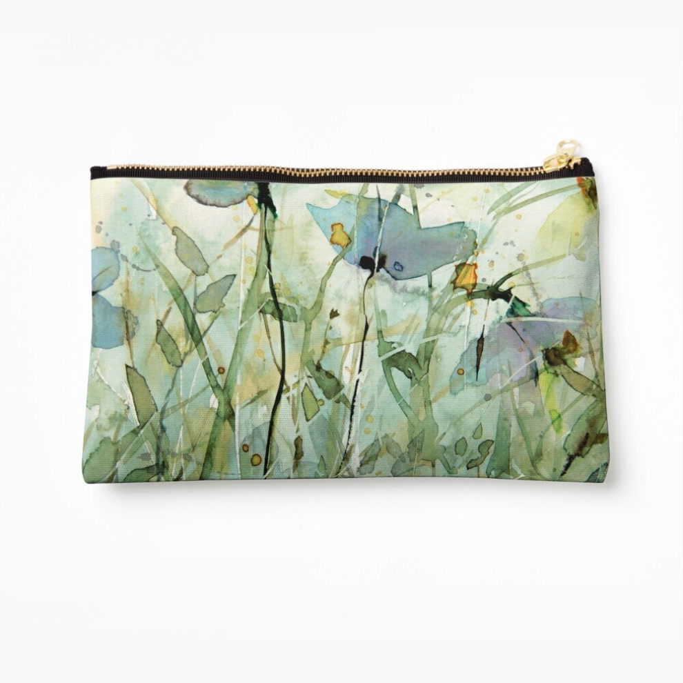 Whibos Makeup Bag Wild Floral Cosmetic Organizer Tyvek Paper Bags Zipper Pouch