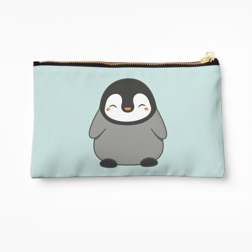 Whibos Makeup Bag Cute Kawaii Winter Penguin Cosmetic Organizer Tyvek Paper Bags Zipper Pouch