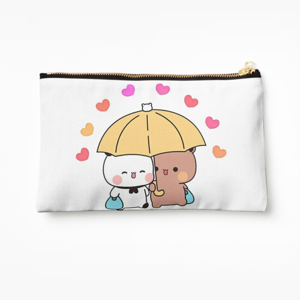 Whibos Makeup Bag Bubu Dudu Lovely Panda Bears Cosmetic Organizer Tyvek Paper Bags Zipper Pouch