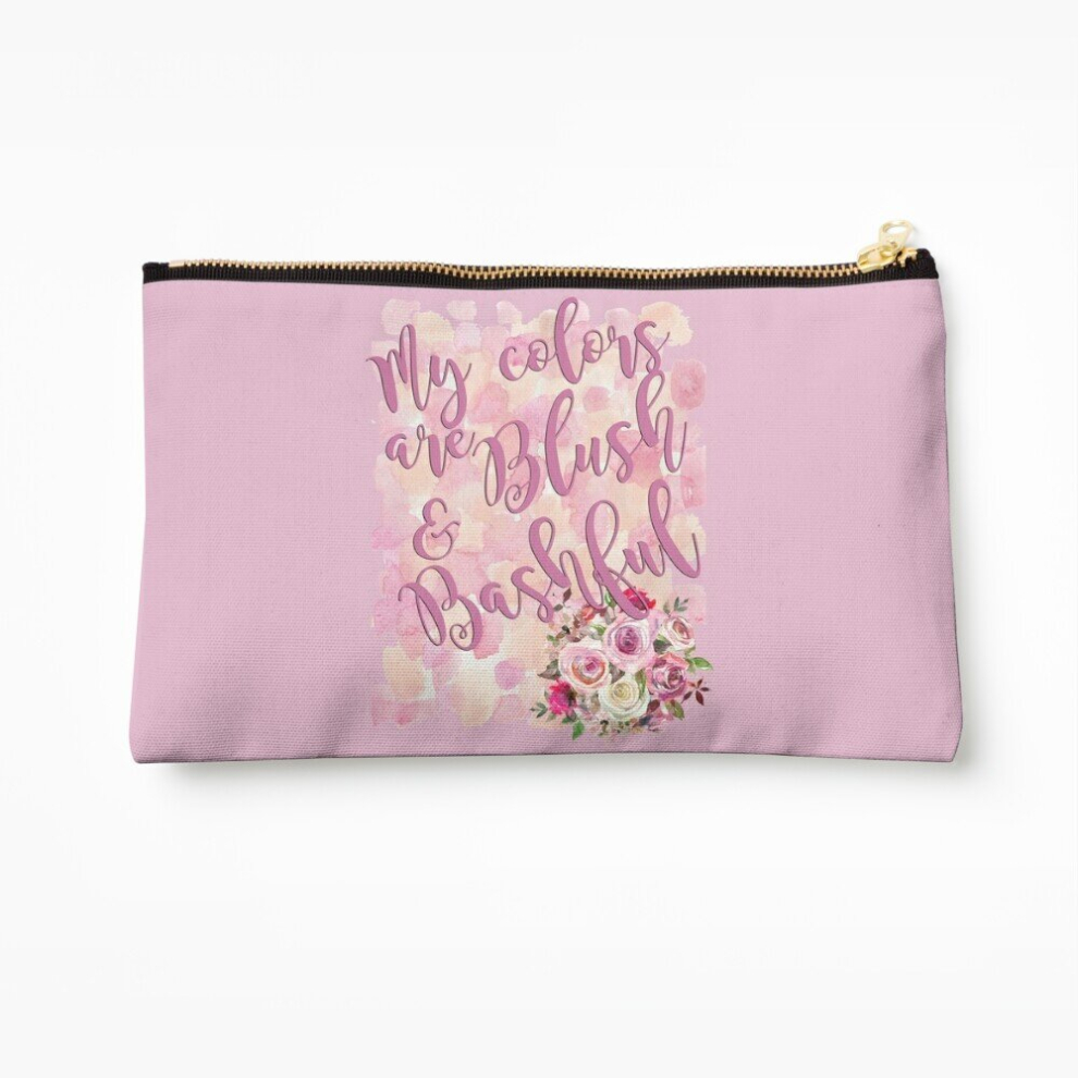 Whibos Makeup Bag My Colors Are Blush Bashful Cosmetic Organizer Tyvek Paper Bags Zipper Pouch