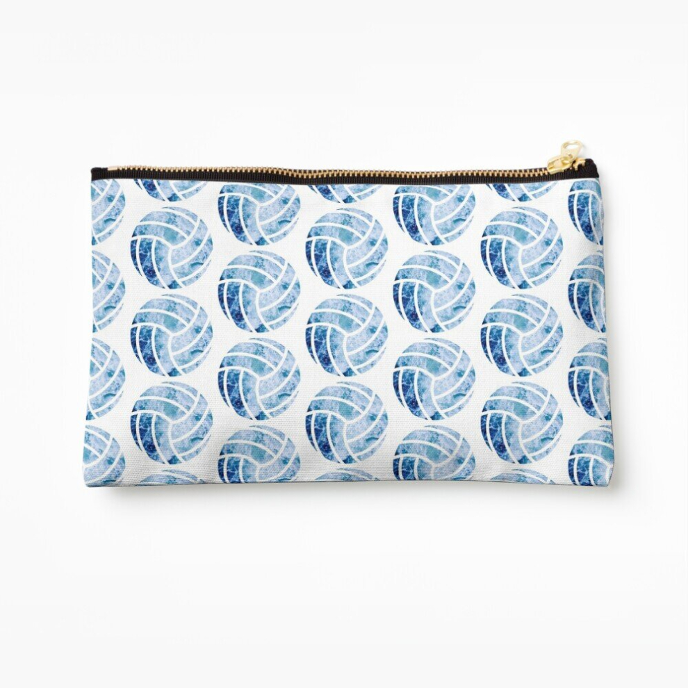 Whibos Makeup Bag Volleyball Ocean Cosmetic Organizer Tyvek Paper Bags Zipper Pouch