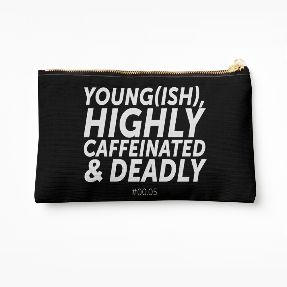 Whibos Makeup Bag Copy Of Young(Ish), Highly Caffeinated Deadly - #00.05 (2) Cosmetic Organizer Tyvek Paper Bags Zipper Pouch