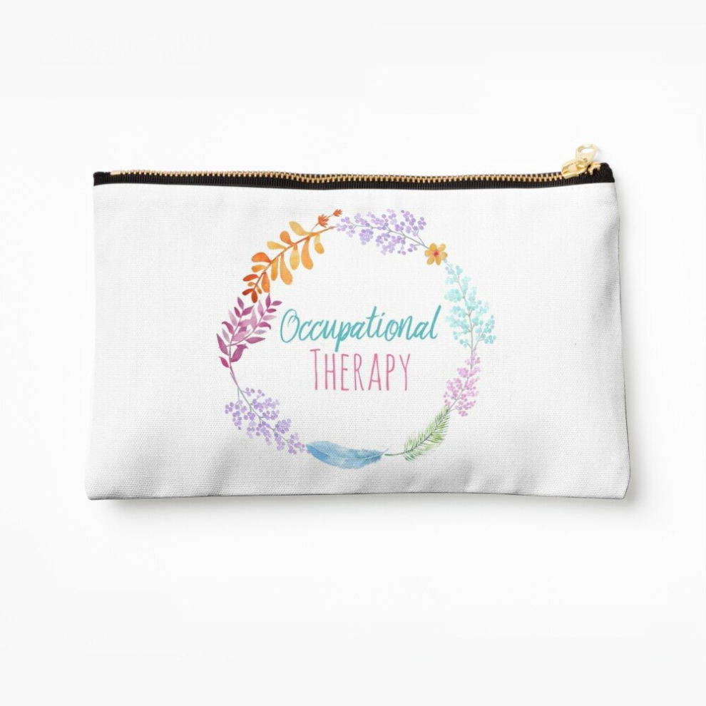 Whibos Makeup Bag Occupational Therapy Wreath Cosmetic Organizer Tyvek Paper Bags Zipper Pouch