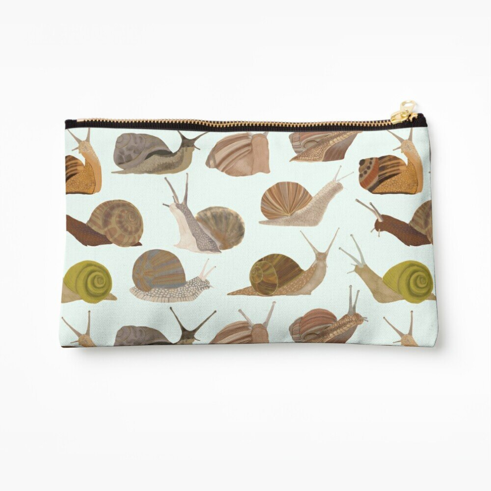 Whibos Makeup Bag Snails Cosmetic Organizer Tyvek Paper Bags Zipper Pouch