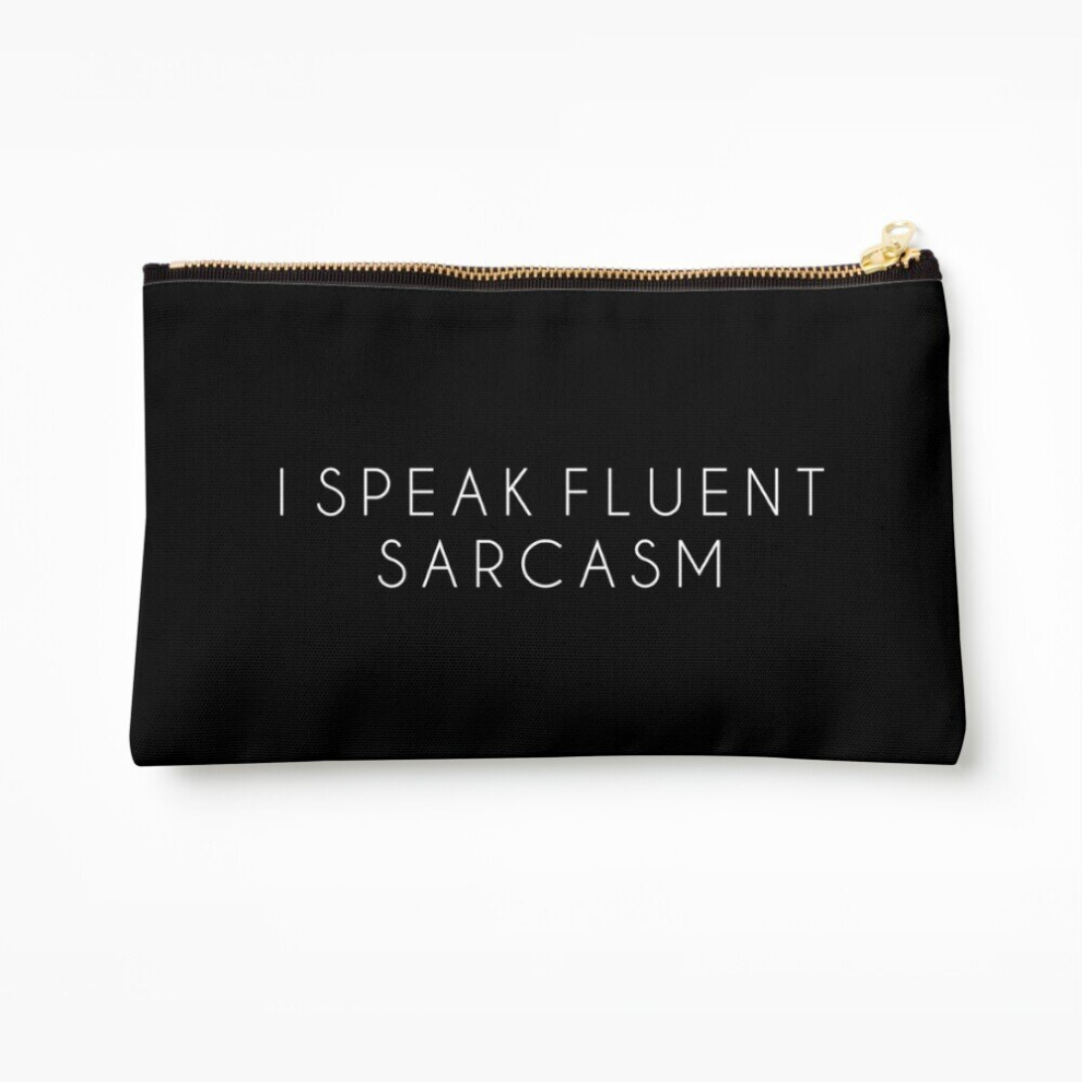 Whibos Makeup Bag I Speak Fluent Sarcasm Cosmetic Organizer Tyvek Paper Bags Zipper Pouch