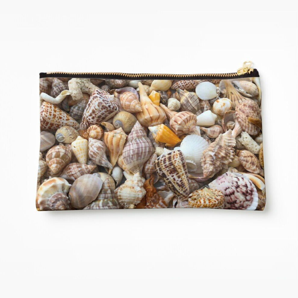 Whibos Makeup Bag Shell Paradise Cosmetic Organizer Tyvek Paper Bags Zipper Pouch