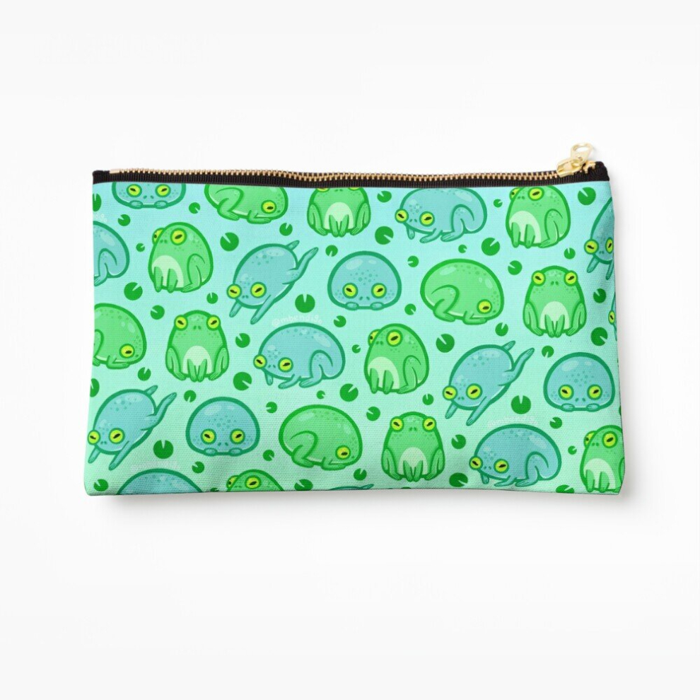 Whibos Makeup Bag Friendly Frogs Cosmetic Organizer Tyvek Paper Bags Zipper Pouch