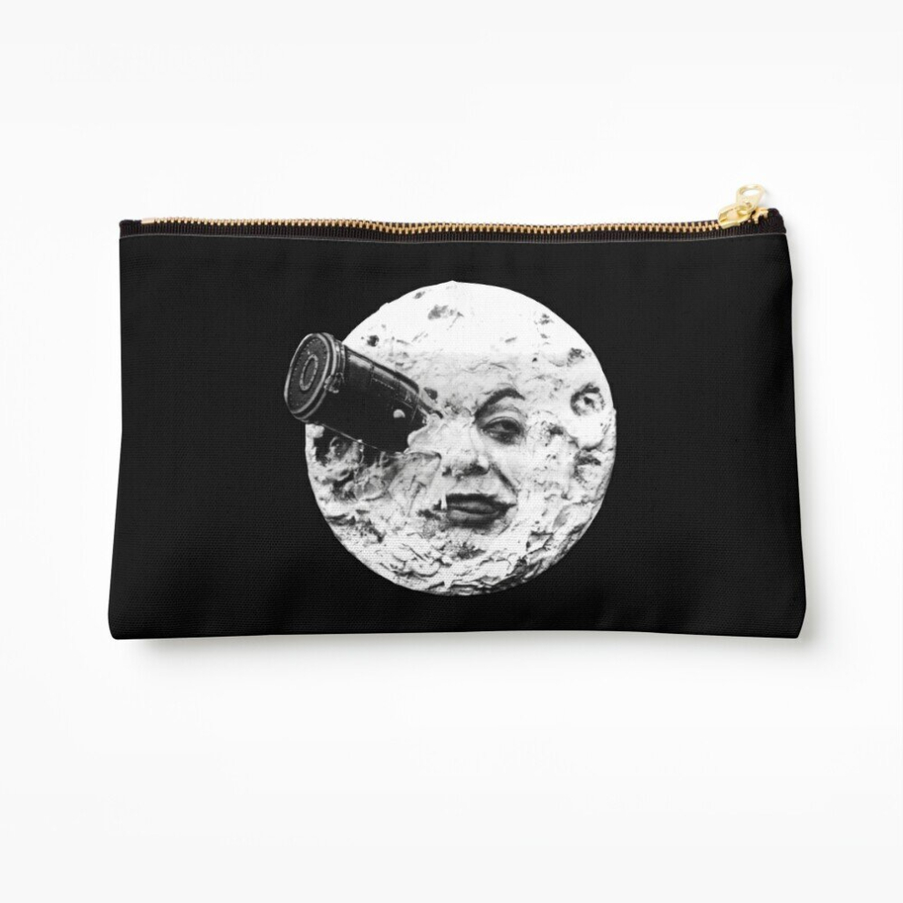 Whibos Makeup Bag A Trip To The Moon (Le Voyage Dans La Lune) - Face Only Cosmetic Organizer Tyvek Paper Bags Zipper Pouch