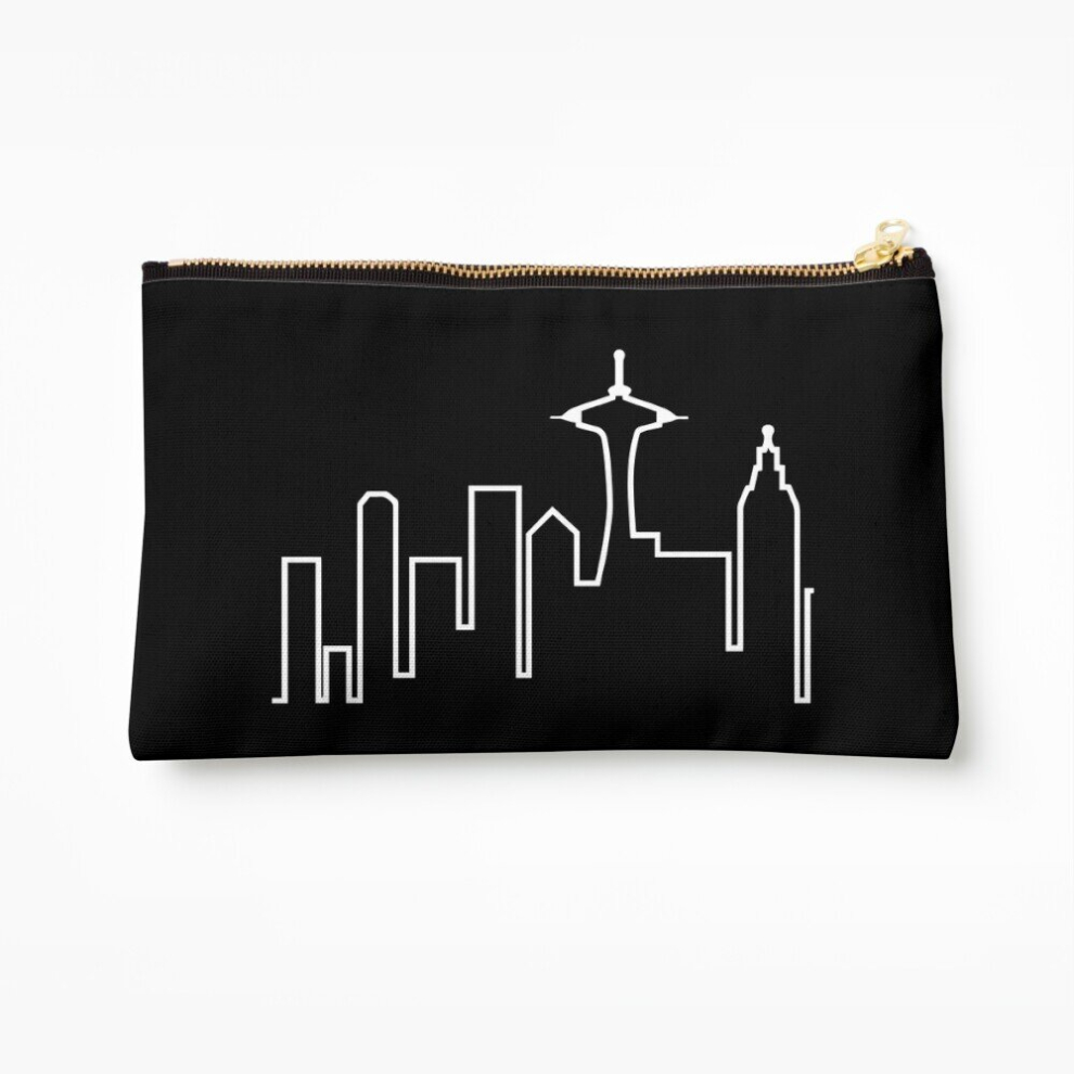 Whibos Makeup Bag Seattle Skyline (Frasier) Cosmetic Organizer Tyvek Paper Bags Zipper Pouch
