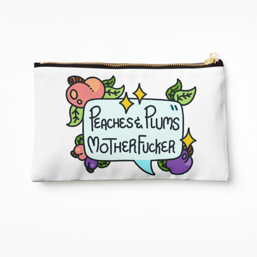 Whibos Makeup Bag Queliot : Peaches Plums Motherfucker! Cosmetic Organizer Tyvek Paper Bags Zipper Pouch
