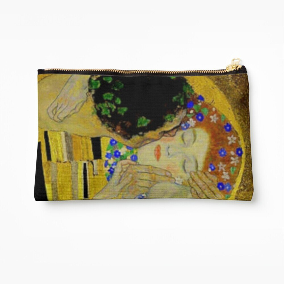 Whibos Makeup Bag The Kiss By Gustav Klimt Liebespaar - The Lovers Cosmetic Organizer Tyvek Paper Bags Zipper Pouch