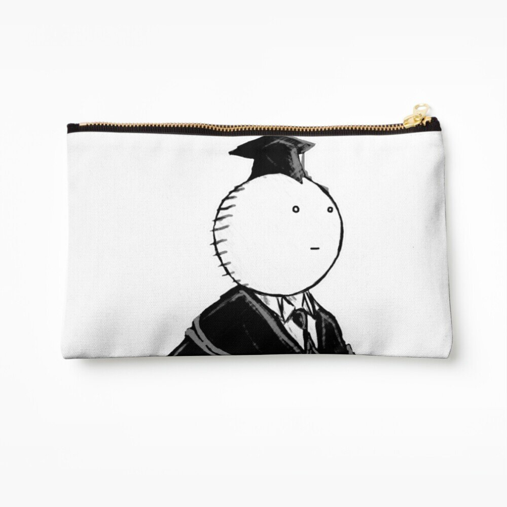 Whibos White Makeup Bag Assassination Classroom - Koro Sensei Face Cosmetic Organizer Tyvek Paper Bags Zipper Pouch