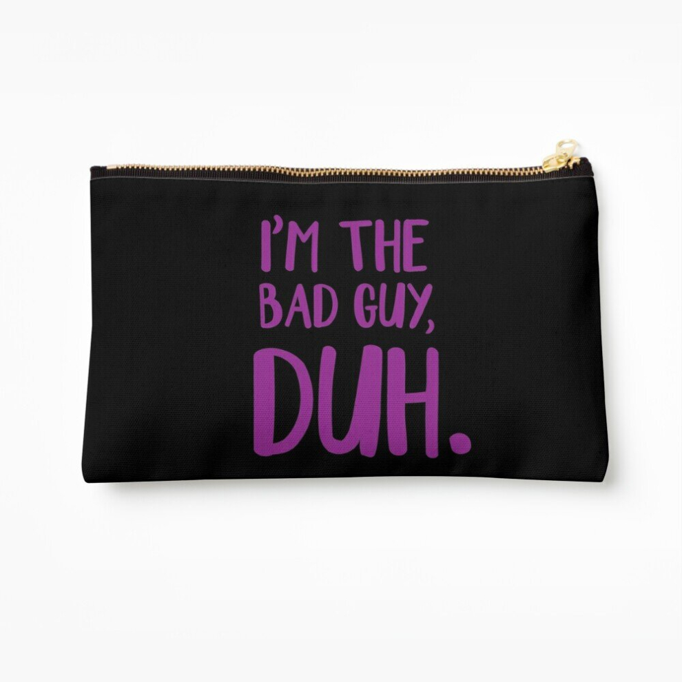 Whibos Purple Makeup Bag I'm The Bad Guy, Duh Cosmetic Organizer Tyvek Paper Bags Zipper Pouch
