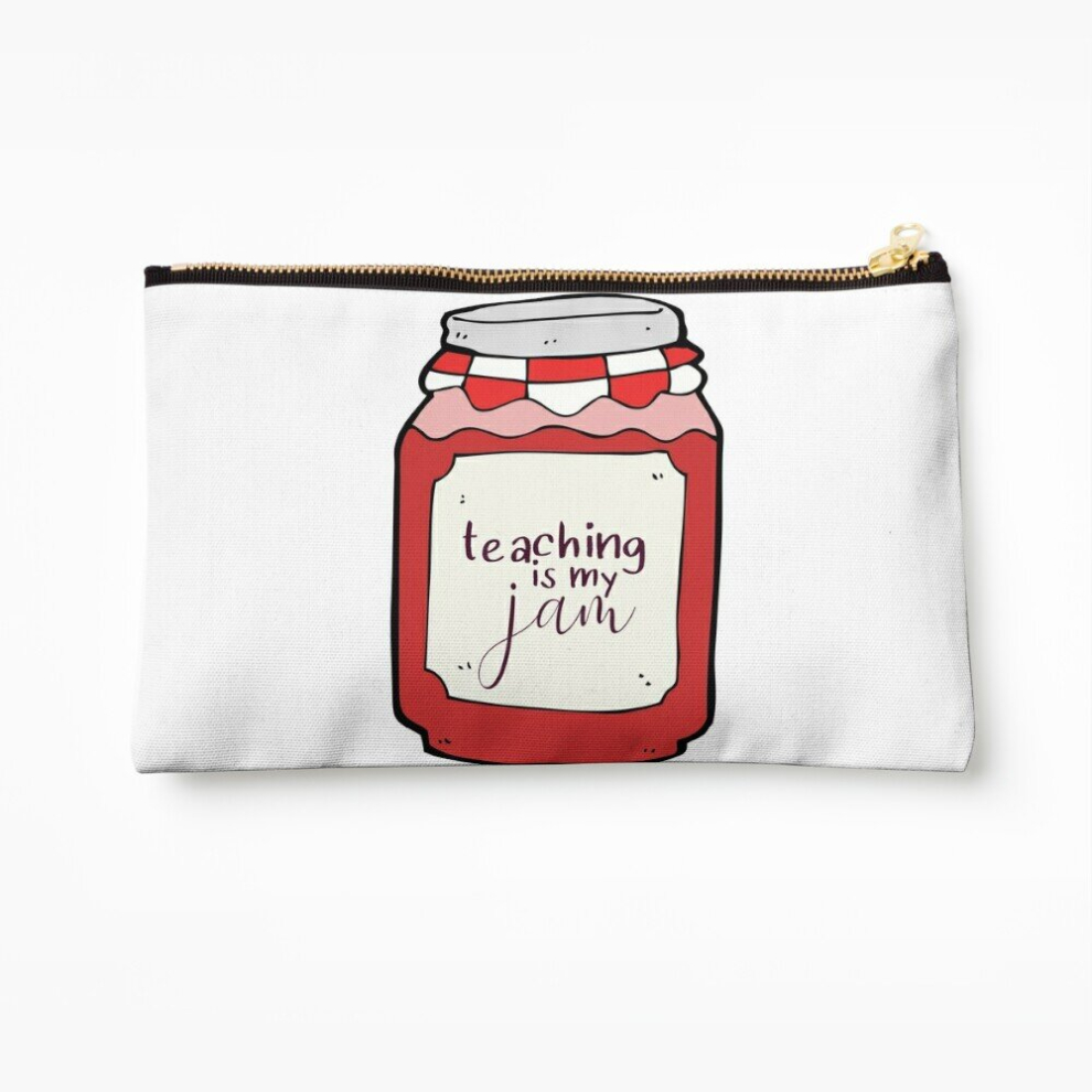 Whibos Makeup Bag Teaching Is My Jam Cosmetic Organizer Tyvek Paper Bags Zipper Pouch