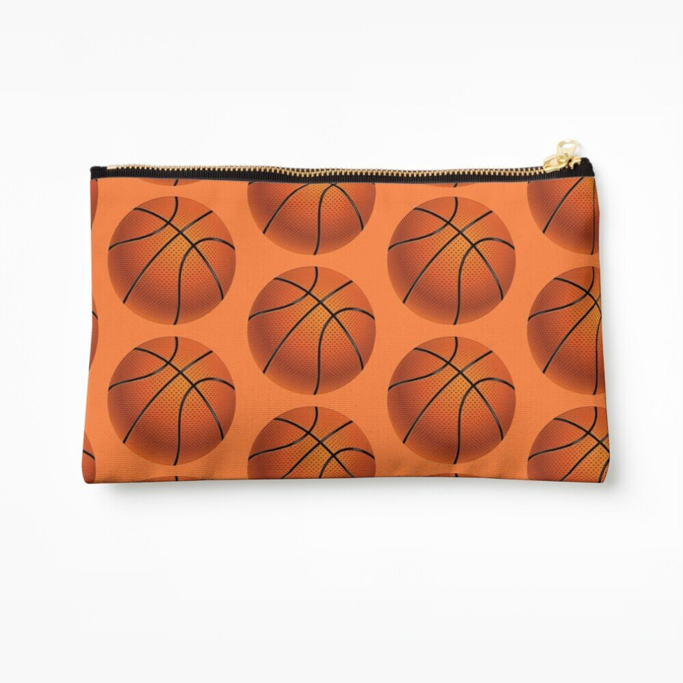 Whibos Makeup Bag Basketball Ball Cosmetic Organizer Tyvek Paper Bags Zipper Pouch