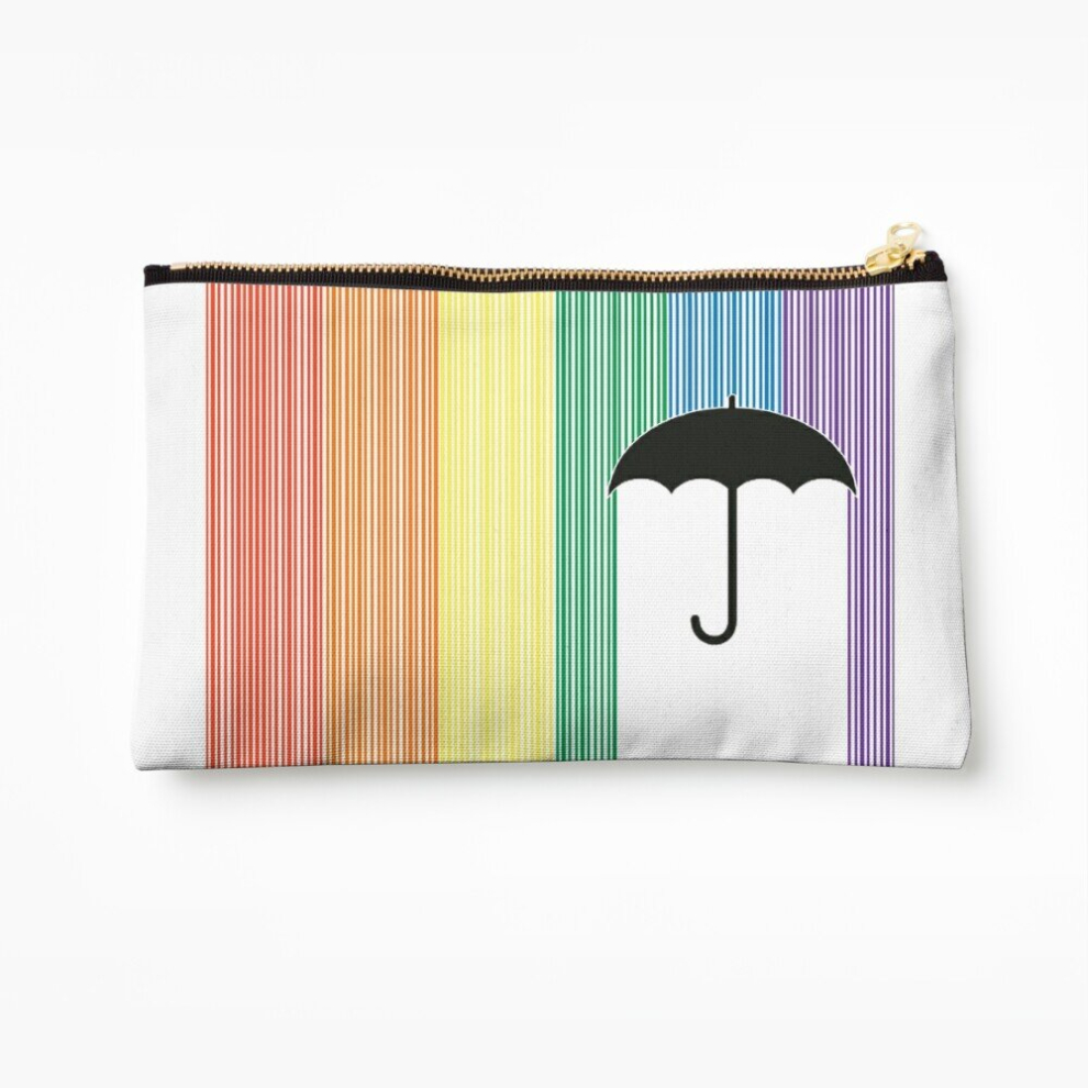 Whibos Makeup Bag Rainbow Umbrella Academy Cosmetic Organizer Tyvek Paper Bags Zipper Pouch